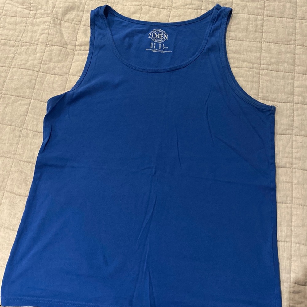 Forever 21 blue tank top size medium